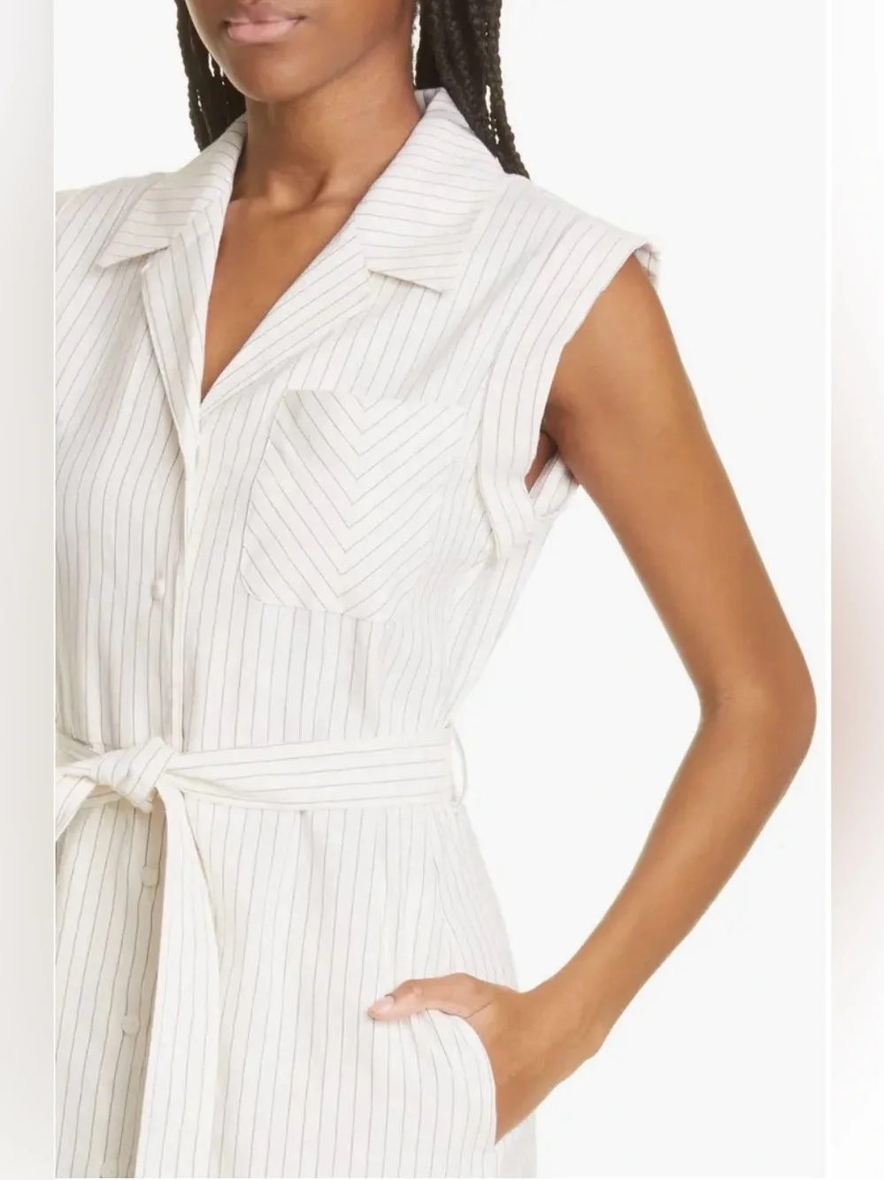 RAG & BONE Helena Stripe Linen Blend Shirtdress - Picture 7 of 16